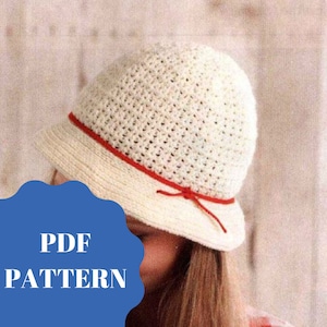 CROCHET PATTERN, Crochet Bucket Hat, 3 SIZES, Crochet Bucket Hat Pattern, Crochet Sun Hat, Crochet Summer Hat Patterns , Vintage Hat Pattern