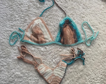 PATRÓN DE GANCHILLO, Patrón de conjunto de bikini brasileño, Bikini clásico, Patrón de crochet de traje de baño de dos piezas, Patrón de bikini de tiras en pdf