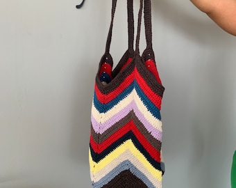 CROCHET PATTERN, Crochet tote bag pattern,  Crochet shoulder bag pattern, Crochet market bag pattern, Crochet beach bag pattern