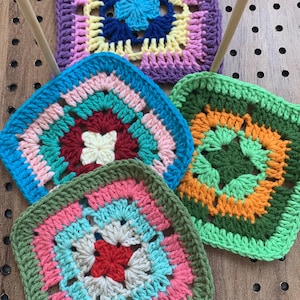 CROCHET PATTERN, Easy Granny Square Crochet Pattern, Beginner Crochet Granny Square, Bcrochet pattern beginner, Crochet Square