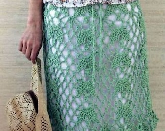 CROCHET PATTERN, Swingy summer skirt, Crochet skirt pattern, Crochet beach cover up, Vintage Skirt pattern