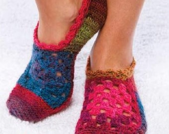 CROCHET PATTERN, Crochet Slippers Pattern, Granny Slippers Crochet Pattern, PDF Download, Women's Slippers, Women's  Slippers Size 5 to 10.5