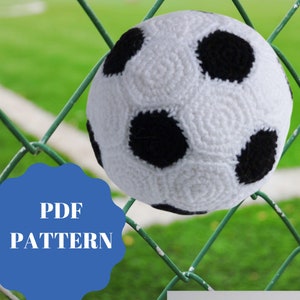 CROCHET PATTERN, Crochet Soccer Ball, Soccer Ball  With Instructions And Diagram On How To Join The Pieces. Beginner and Intermediate level