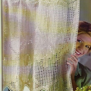 CROCHET PATTERN, Lace curtain pattern, Boho curtain pattern, Vintage curtain pattern