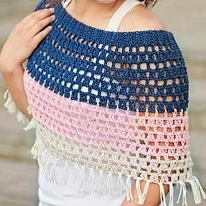 CROCHET PATTERN, Crochet Lace Capelet pattern, 3 sizes (S,M,L) , Easy capelet pattern