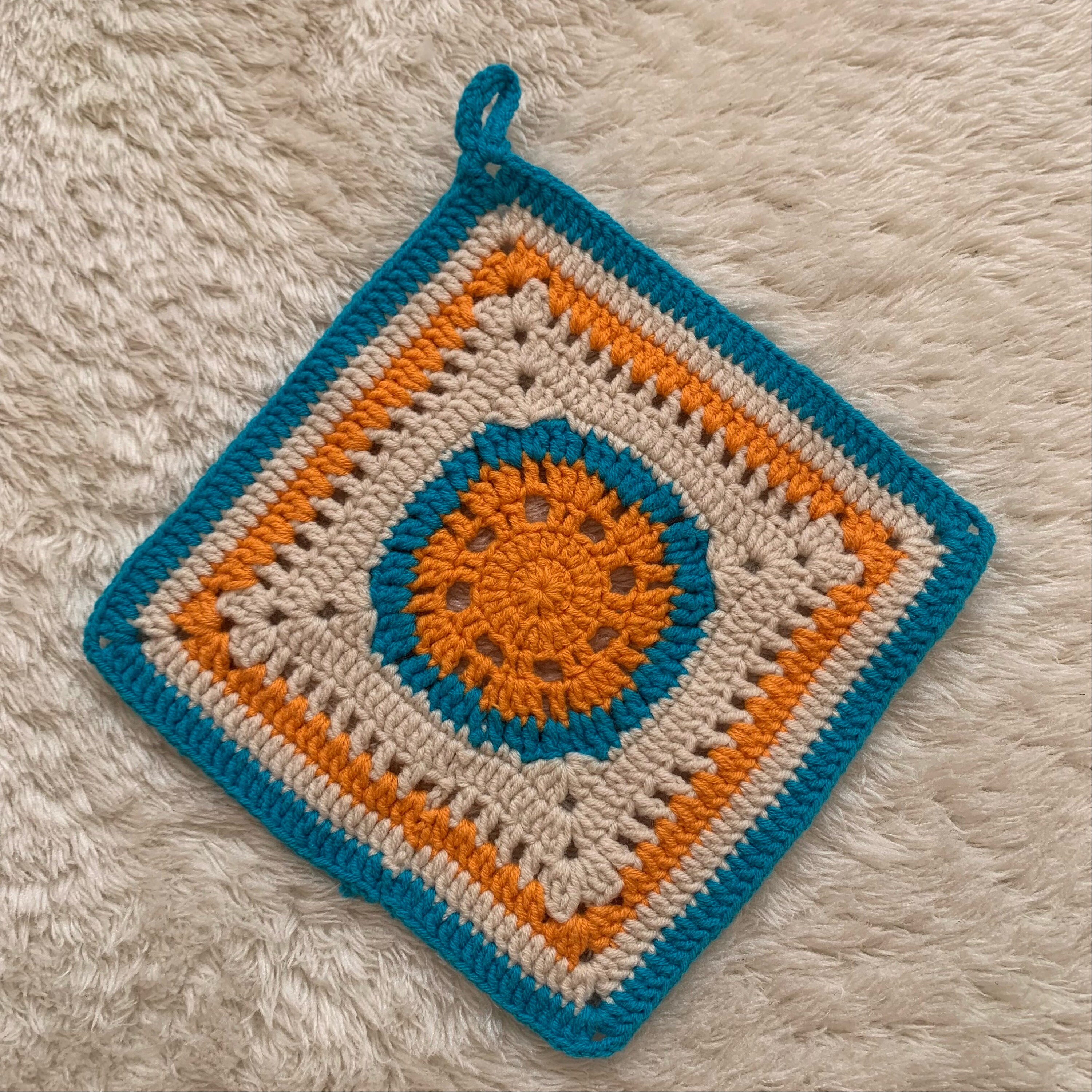 CROCHET PATTERN, Orange slice hot pad,  Crochet potholder pattern, kitchen decoration pattern