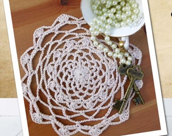 CROCHET PATTERN, Easy Lace Doily Pattern, Vintage LaceDoily Pattern