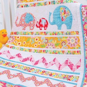 QUILT PATTERN, Elephants quilt pattern, Vintage quilt pattern, Patchwork quilt pattern, Bedding quilt, Baby quilt