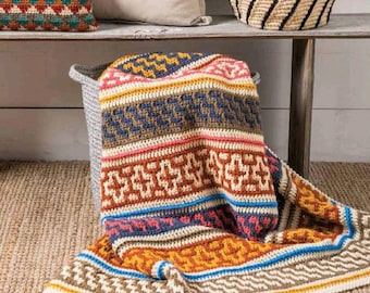 VIRKMÖNSTER, Mosaikvirkat afghanskt mönster, Mosaikfiltmönster, Marocko mosaik afghanskt vintagemönster, Gobelängvirkmönster
