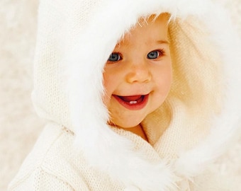 PDF Knitting pattern, Baby Cardigan Knitting Pattern, Baby Jacket, Baby Cardigan, Hooded Jacket, Baby Coat