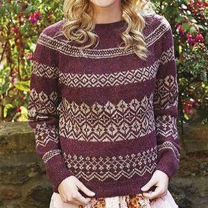 KNITTING PATTERN, Fair Isle Sweater Pattern, Vintage Pullower Pattern