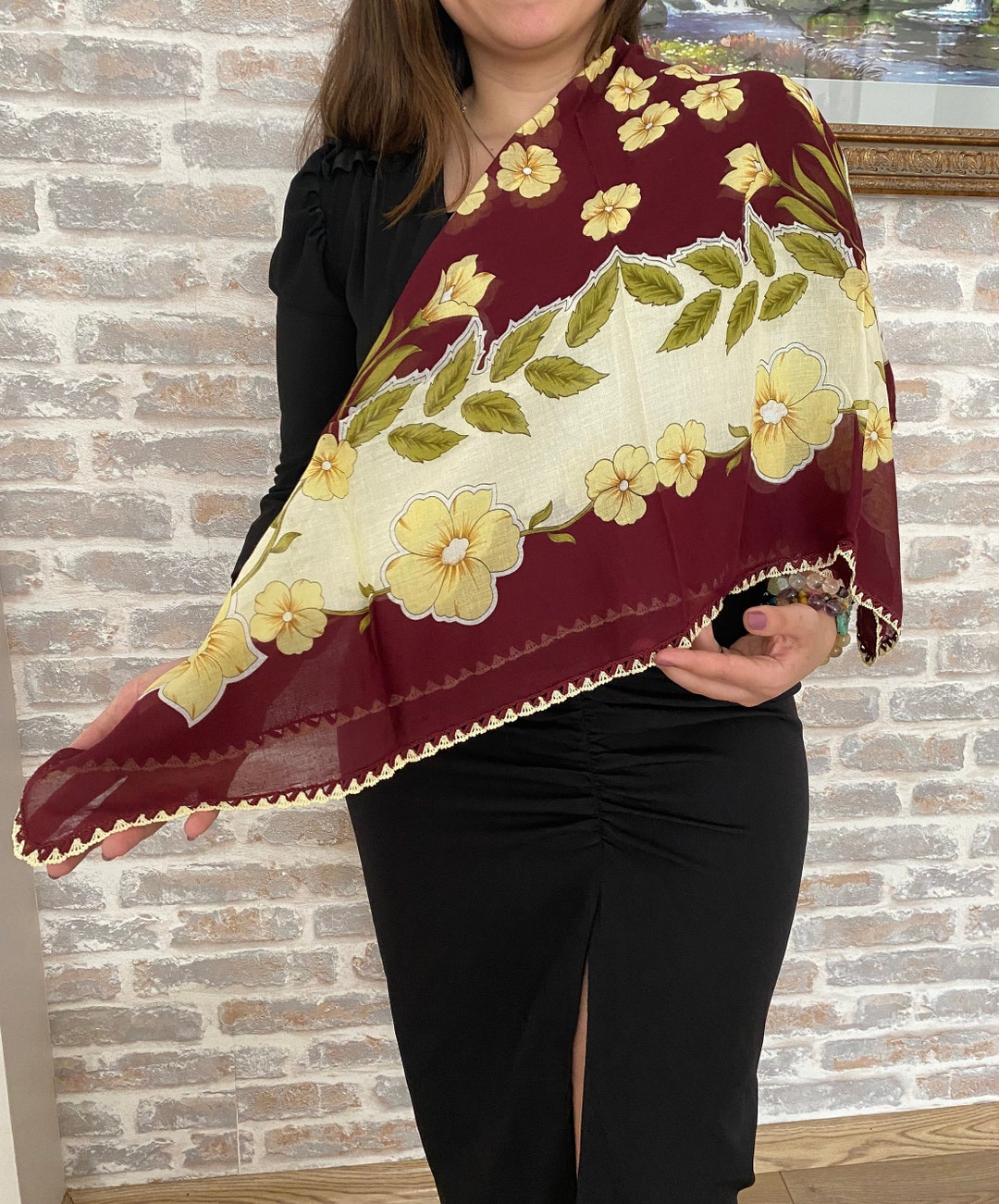 Vintage Yazma Turkish Oya Scarf Crochet Yazma Yazma Scarf Needle Vintage Yazma Turkish Oya Scarf Crochet Yazma Yazma Scarf Needle