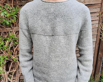 Men's wool sweater, Merino wool mens sweater, Men's knit pullover, Wool hand knit sweater mens