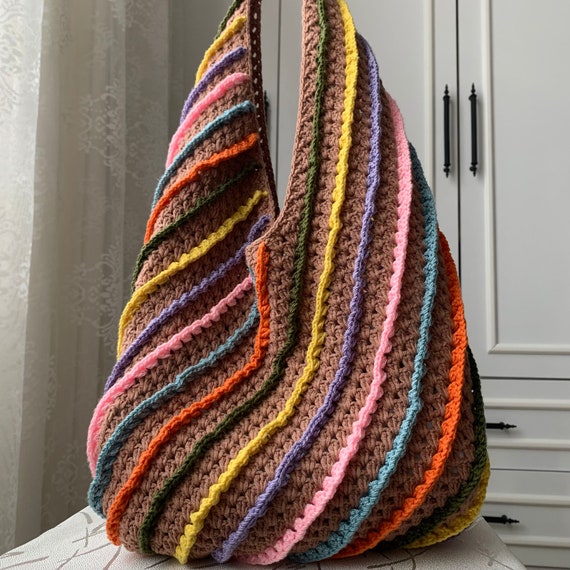 CROCHET PATTERN, Crochet tote bag pattern,  Crochet shoulder bag pattern, Crochet market bag pattern, Granny Stitch bag pattern