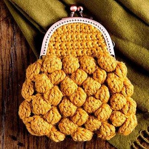 CROCHET PATTERN, Bubble Coin Purse, Easy Crochet Pattern, Crochet Mini Coin Purse Pattern, Kisslock Wallet Pattern, Coin Purse Pattern