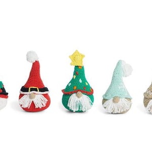 CROCHET PATTERN, Christmas gnomes crochet pattern, Gnome patterns, Crochet gnome pattern for five