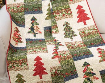 QUILT PATTERN, Christmas tree quilt pattern, Vintage quilt pattern, Patchwork quilt pattern