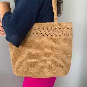 Raffia Summer Tote Bag, Straw Beach Shoulder Bag, Large Raffia Large Shoulder Bag, Raffia Tote Crochet Bag, Large Woven Summer Beach Bag