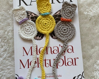 CROCHET PATTERN, Crochet bookmark pattern cat, easy bookmark pattern, cat bookmark pattern