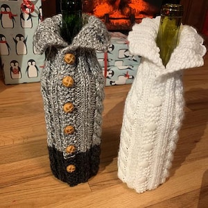KNITTING PATTERN, Knitted wine cozy pattern, Wine bottle holder knitting pattern, Wine Bottle Holder Knit Pattern