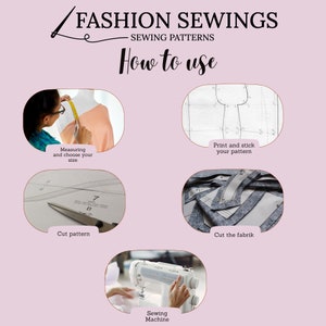 Boho Long Dress pattern, Woman PDF sewing printable pattern, size XS-5XXL, Plus sizes patterns, Detailed Instructions, Video Tutorial. image 9
