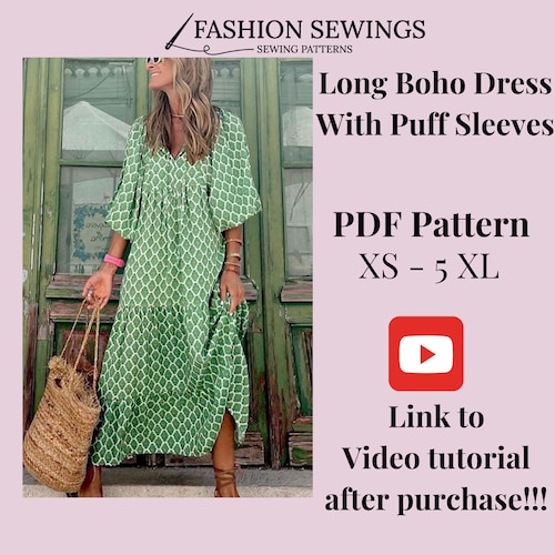 boho dress patterns plus size The Estella Boho Dress