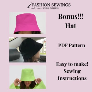 2 Dresses and 2 Pants patterns Bundle Video Tutorial, Woman PDF sewing printable pattern, XS-5XXL,Plus sizes patterns, Boho dress Pattern. image 3