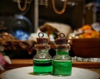 Magic Potion Charms | Medicine of Magic Charms | Glass Bottle Potion Pendant or Keychain Charm