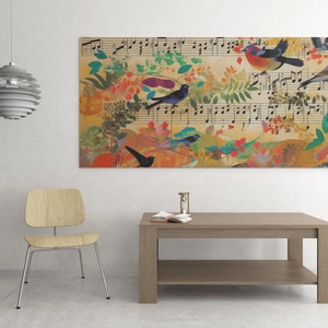 Musical Birds Digital Art Bundle of 3 | Printable Wall Decor | Printable Wall Art | Digital Download | Cityscape Art | Digital Print