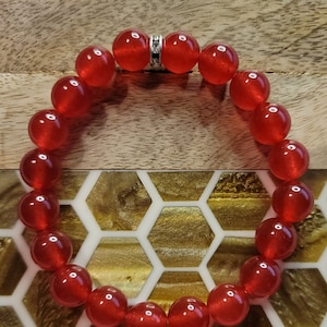 Malaysia Jade Red Healing 10mm Gemstone Bracelet