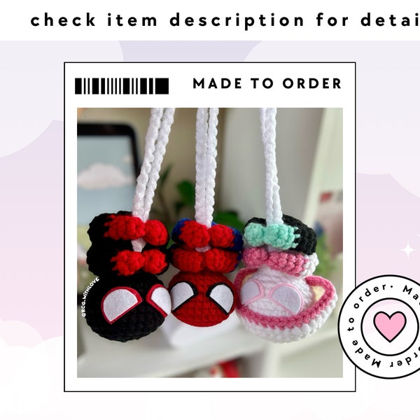 Crochet Spider Car Hanger: Handmade Amigurumi Car Accessory