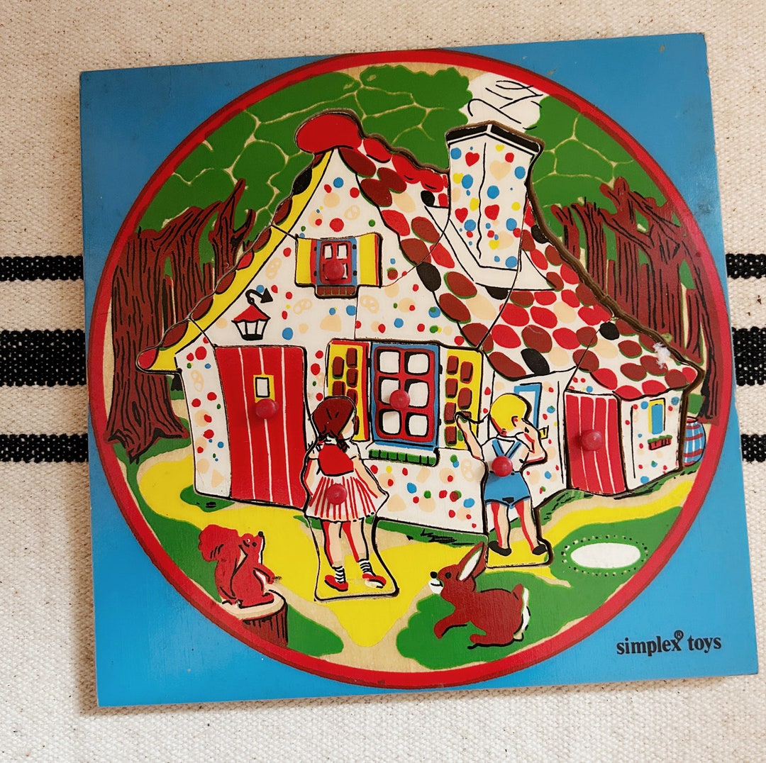 Vintage Simplex Toys Holland Wooden Puzzle, Dutch Puzzle, House ...