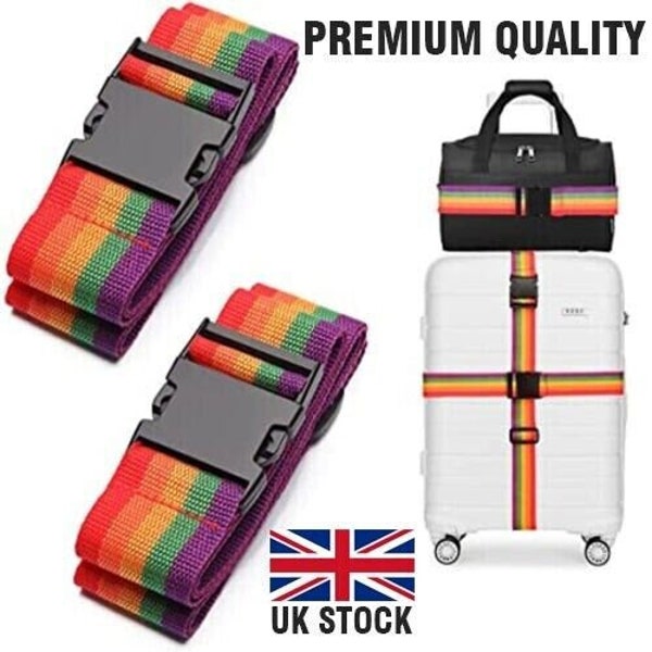 Adjustable Luggage Strap Cross Belt Packing Travel Suitcase Nylon