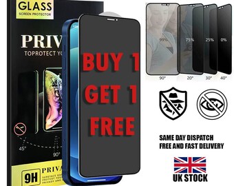 2 PIECES | 5D Privacy Tempered Glass iPhone 14/13 Pro Max Plus - Enhanced Privacy & Screen