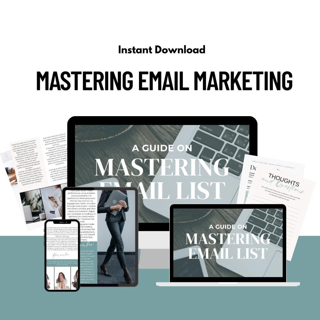 Mastering Email Marketing Guide, Email Strategy & Templates (digital ...