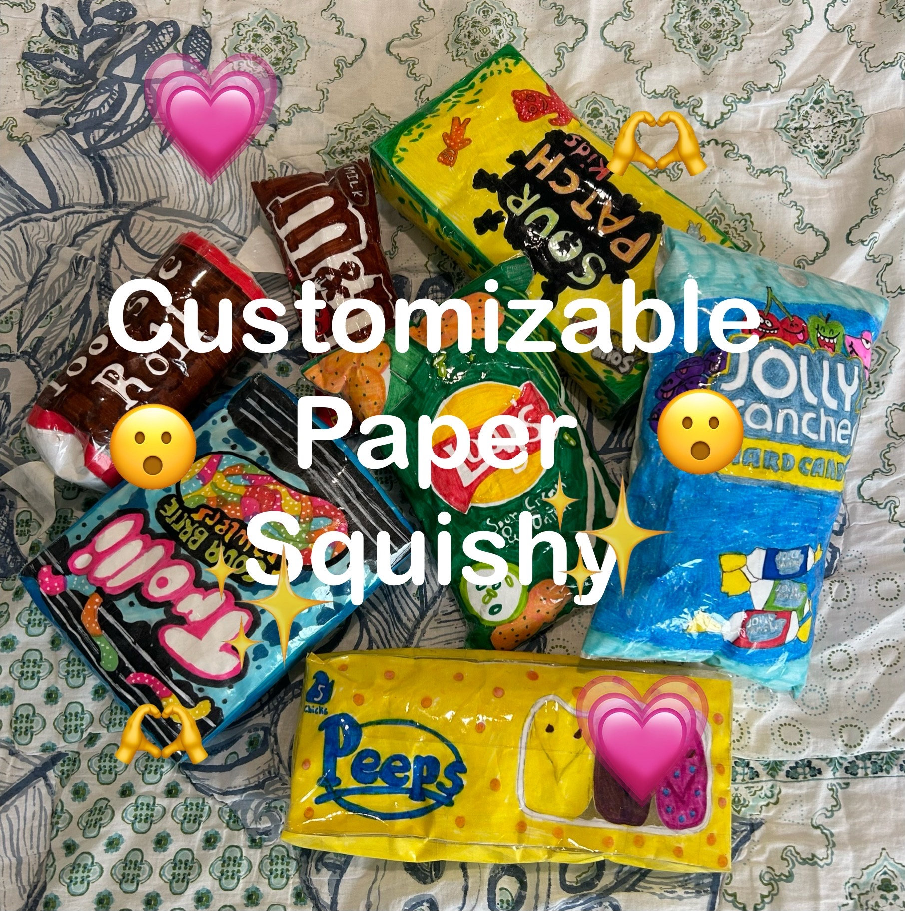 Customizable Food Paper Squishy (Handmade)