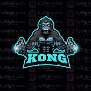 Kong Gym Gorilla Svg, Png, Pdf Multiformat | High Quality | Bodybuilding Gorilla | Digital Download | Digital Design