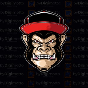 Angry Gorilla Svg, Png, Pdf Multiformat | High Quality | Gorilla Head | Digital Download | Digital Design