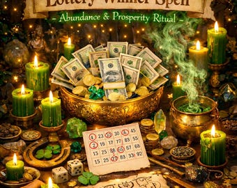 Lottery Winner Spell, Abundance and Prosperity Ritual, Same Day Casting