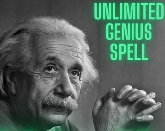 Sort de QI GENIUS - Libérez votre potentiel mental, gains de QI illimités, sort d'intelligence, lancer le jour même, améliorez la puissance de votre cerveau, sort intelligent