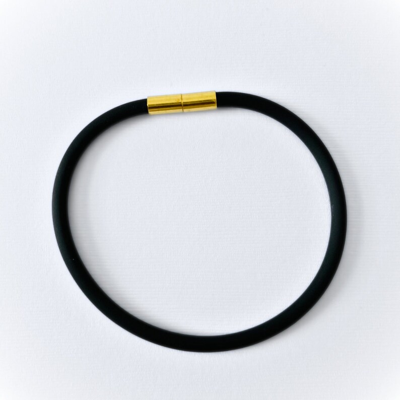 Rubber Cord/silicone Tube 4mm Blank Charm Bracelet With Clasp