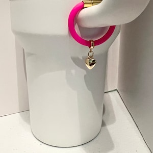 Tumbler Handle Heart Charm- Pink, Valentine Theme, Love