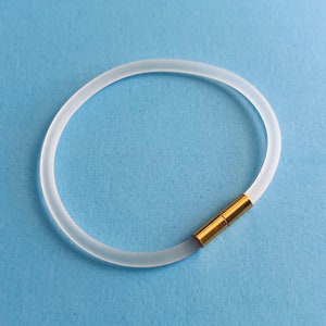Magnetic Clasp Soft-Touch Silicone Bracelet-Clear