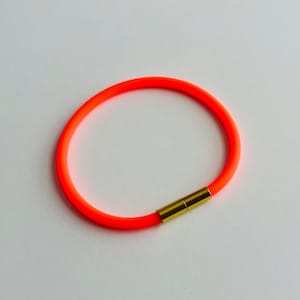 Magnetic Clasp Soft-Touch Silicone Bracelet-Tangerine