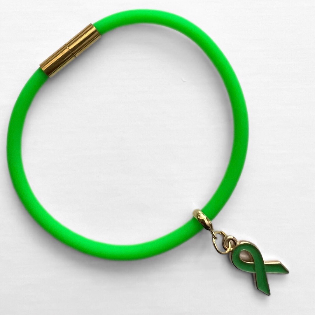 Fundraising For A Cause Cerebral Palsy Awareness Bracelets - Pack Of 25, White & Green, 7.5 Inch