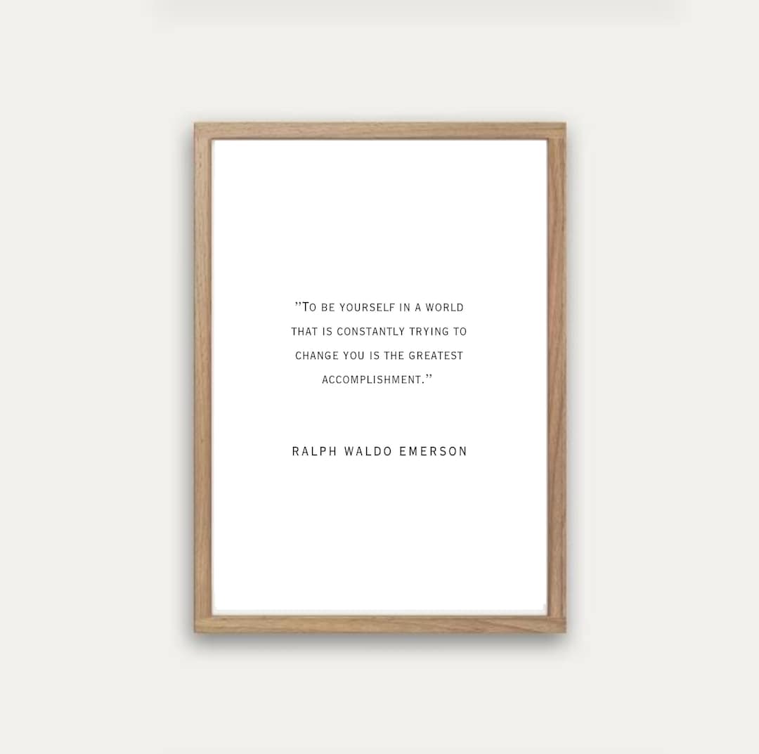 Ralph Waldo Emerson Quote Print, Inspirational Wall Art (digital ...