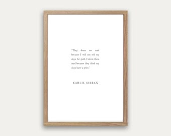 Cytat Kahlila Gibrana, inspirująca grafika ścienna (do pobrania w wersji cyfrowej)