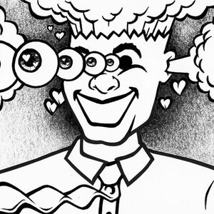 Bonkers von KyteSketch | Großes Poster zum Ausmalen