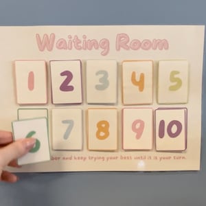 Printable Waiting Room Poster | Growth Mindset Motivation for Kids | Counseling, Classroom, Therapy Office Wall Decor | Take a Number Theme