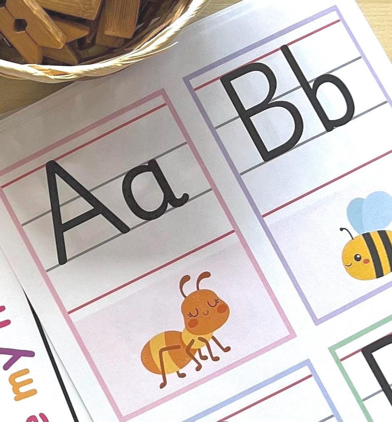Alphabet Printable PDF – Cute ABC Poster for Nursery, Classroom, or ...